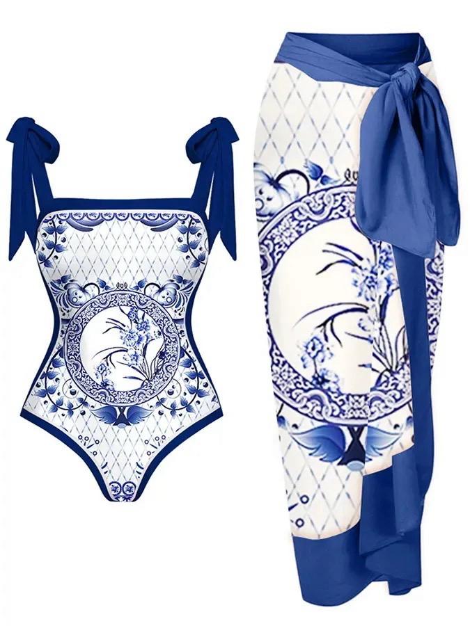 coordinato costume intero + pareo