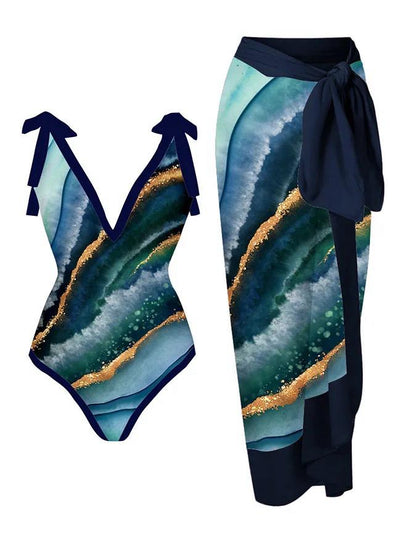 coordinato costume intero + pareo