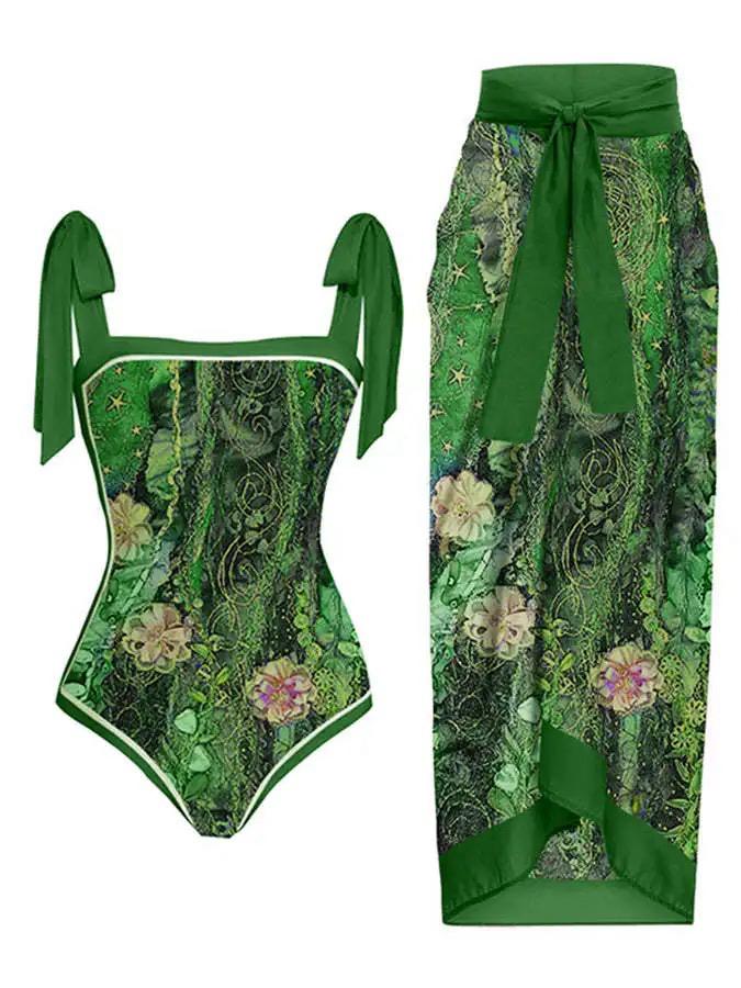 coordinato costume intero + pareo